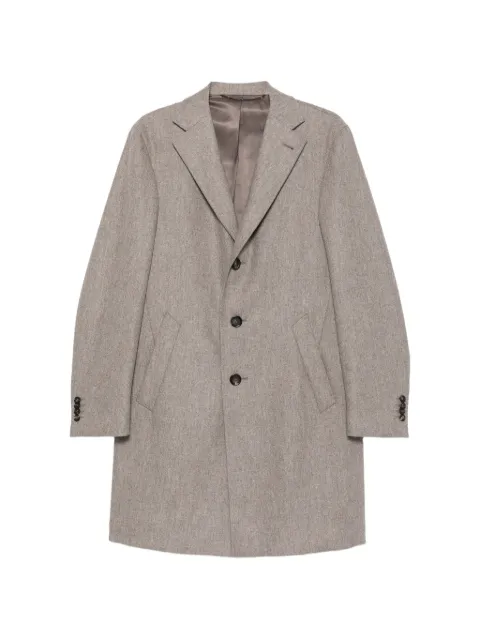 Canali single-breasted notch-lapel coat
