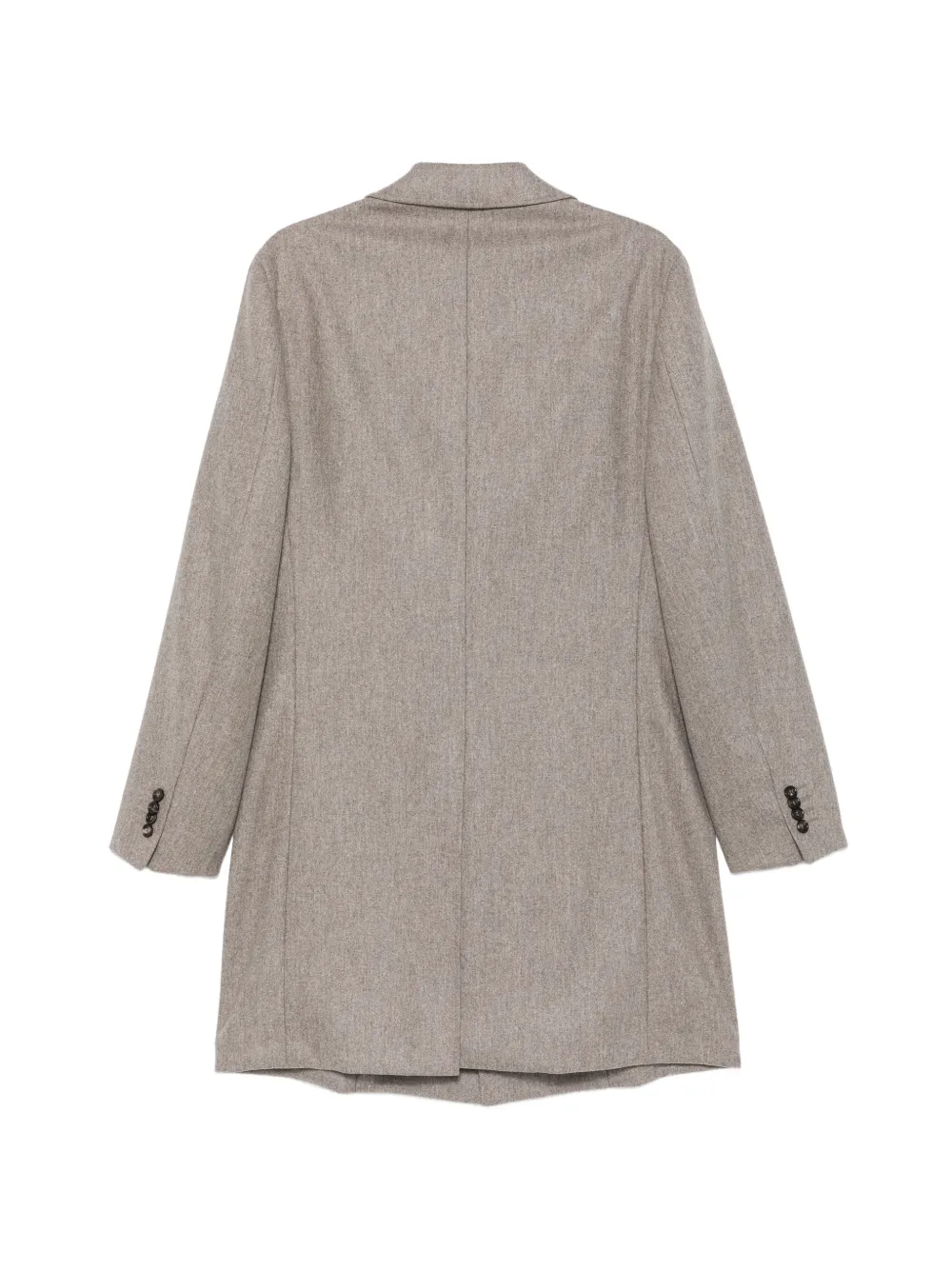Canali single-breasted notch-lapel coat Beige