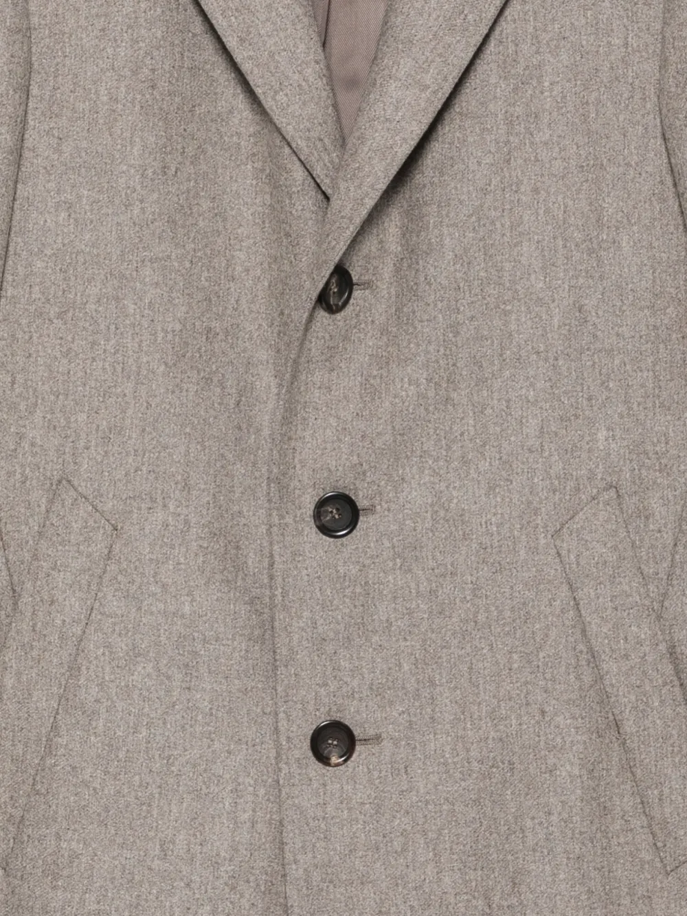 Canali single-breasted notch-lapel coat Beige