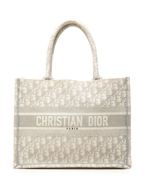 Christian Dior Pre-Owned 2022 Medium Oblique Embroidered Canvas Book tote bag