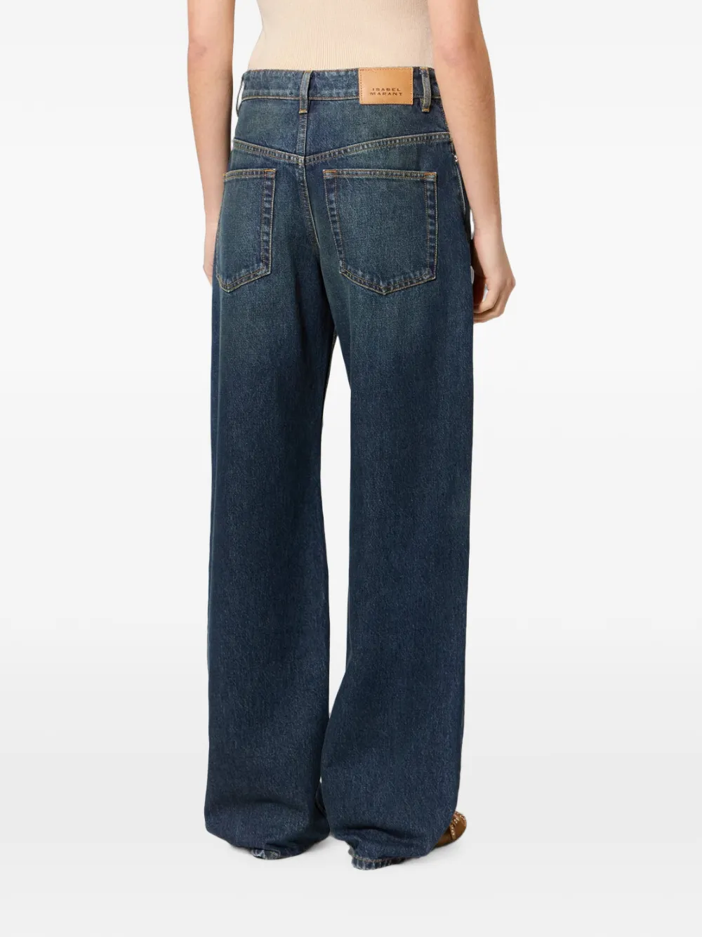 ISABEL MARANT Dromie straight jeans met vervaagd effect Blauw