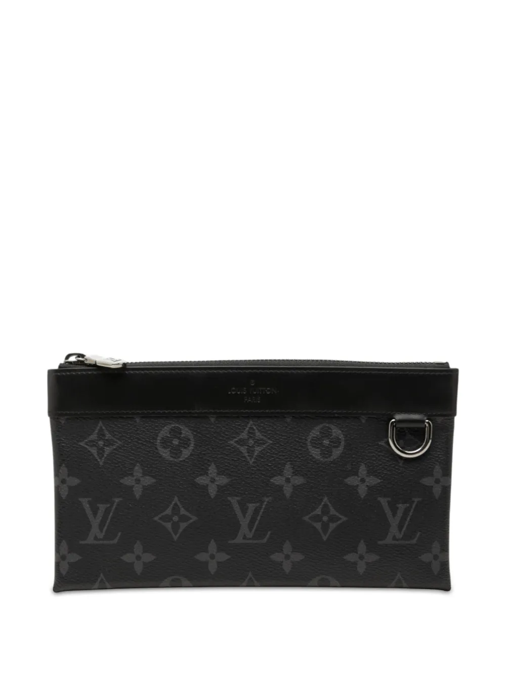 Louis Vuitton Pre-Owned 2021 Monogram Eclipse Pochette Discovery PM clutch bag - Noir