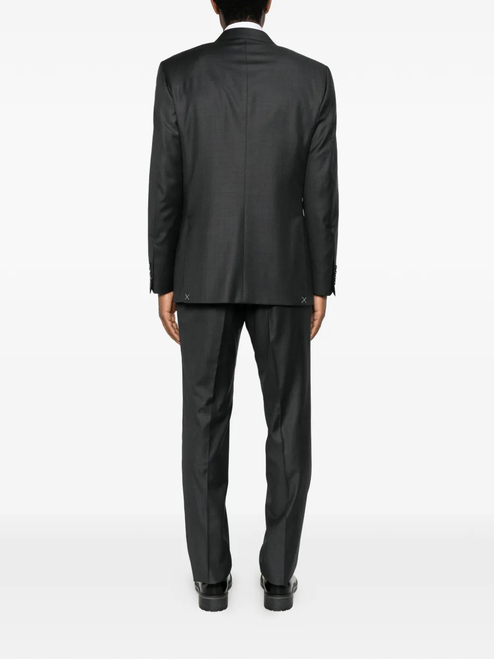Canali double-breasted peak-lapel suit Grijs