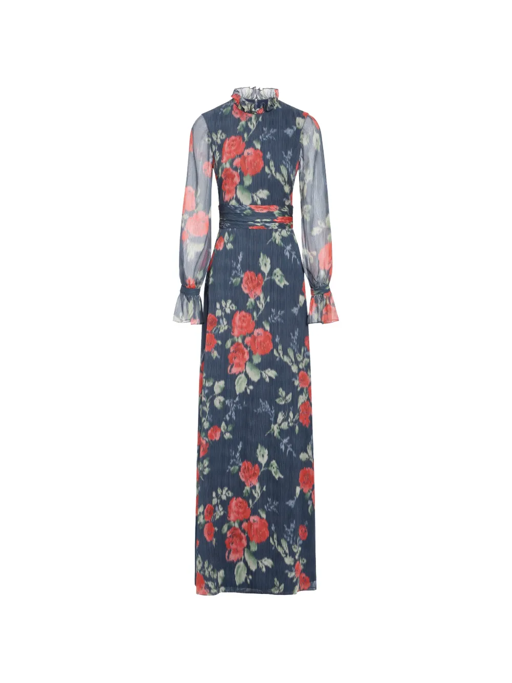 Markarian Adelaide floral-print ruffled gown - Bleu