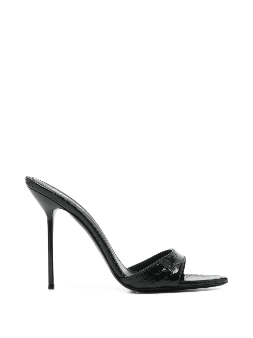 Paris Texas Lidia crocodile-effect leather sandals - Black