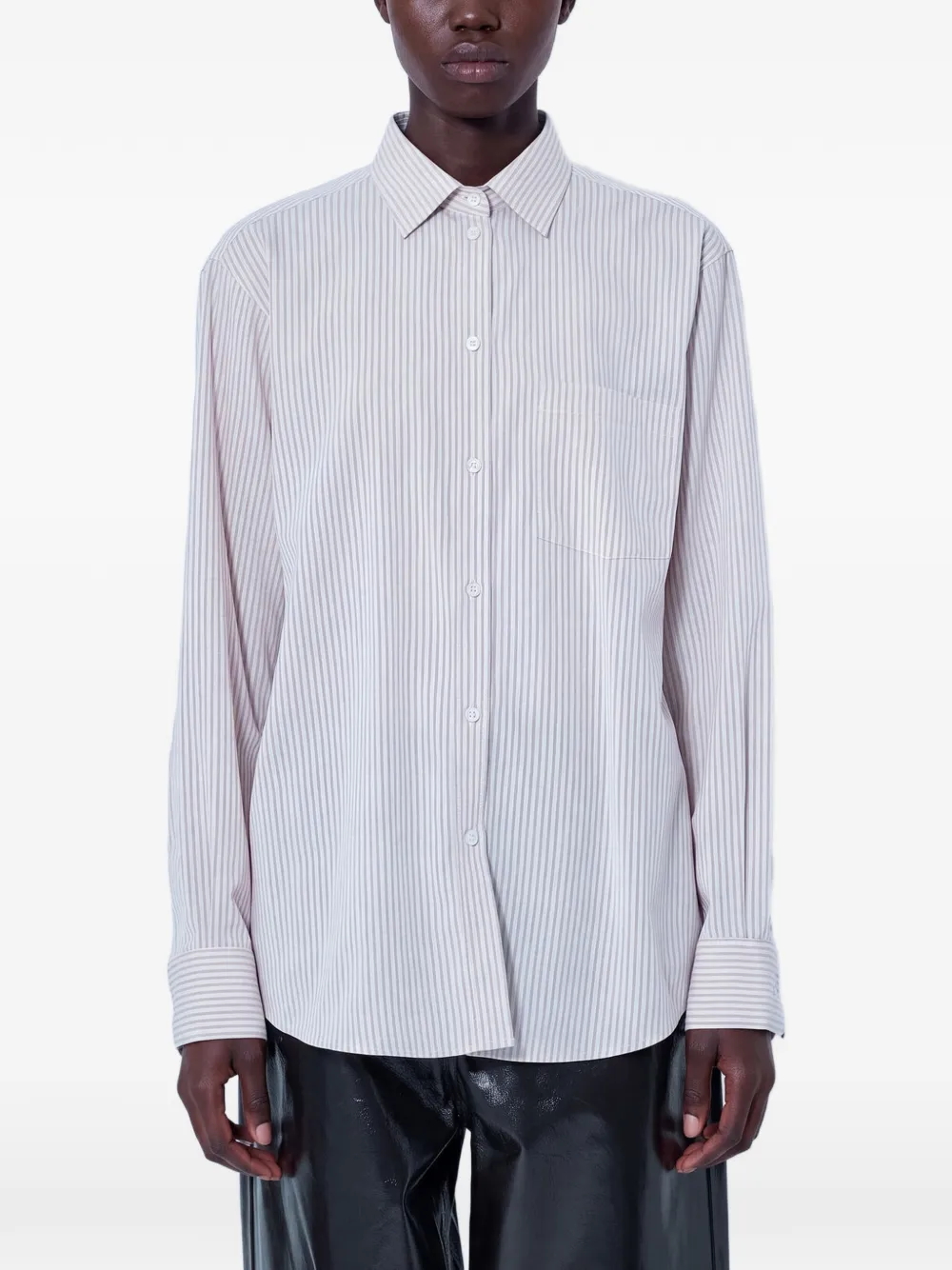 Róhe striped button-down shirt - Rose