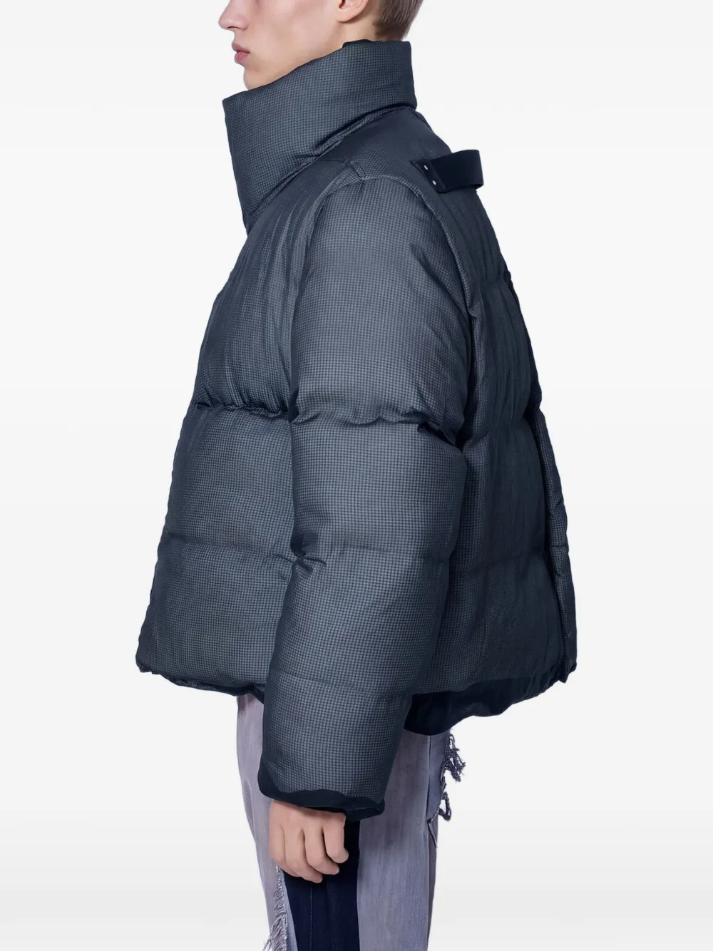 Rick Owens Gewatteerd jack Grijs