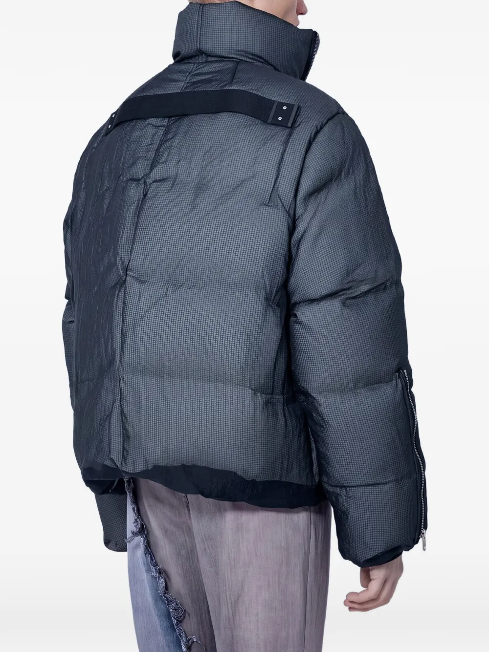 Rick Owens Gewatteerd jack Grijs