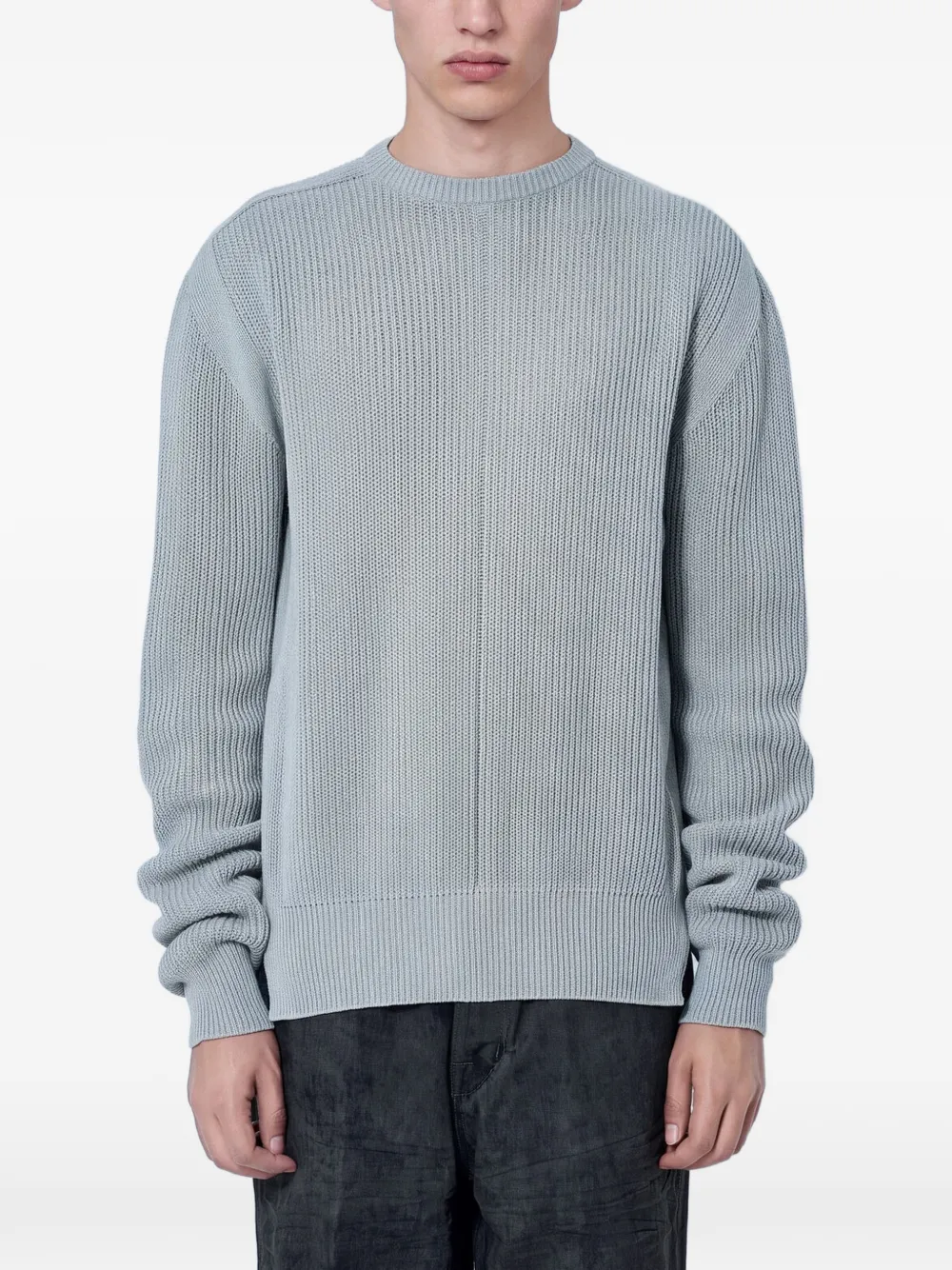 Rick Owens ribbed-knit wool sweater - Grigio