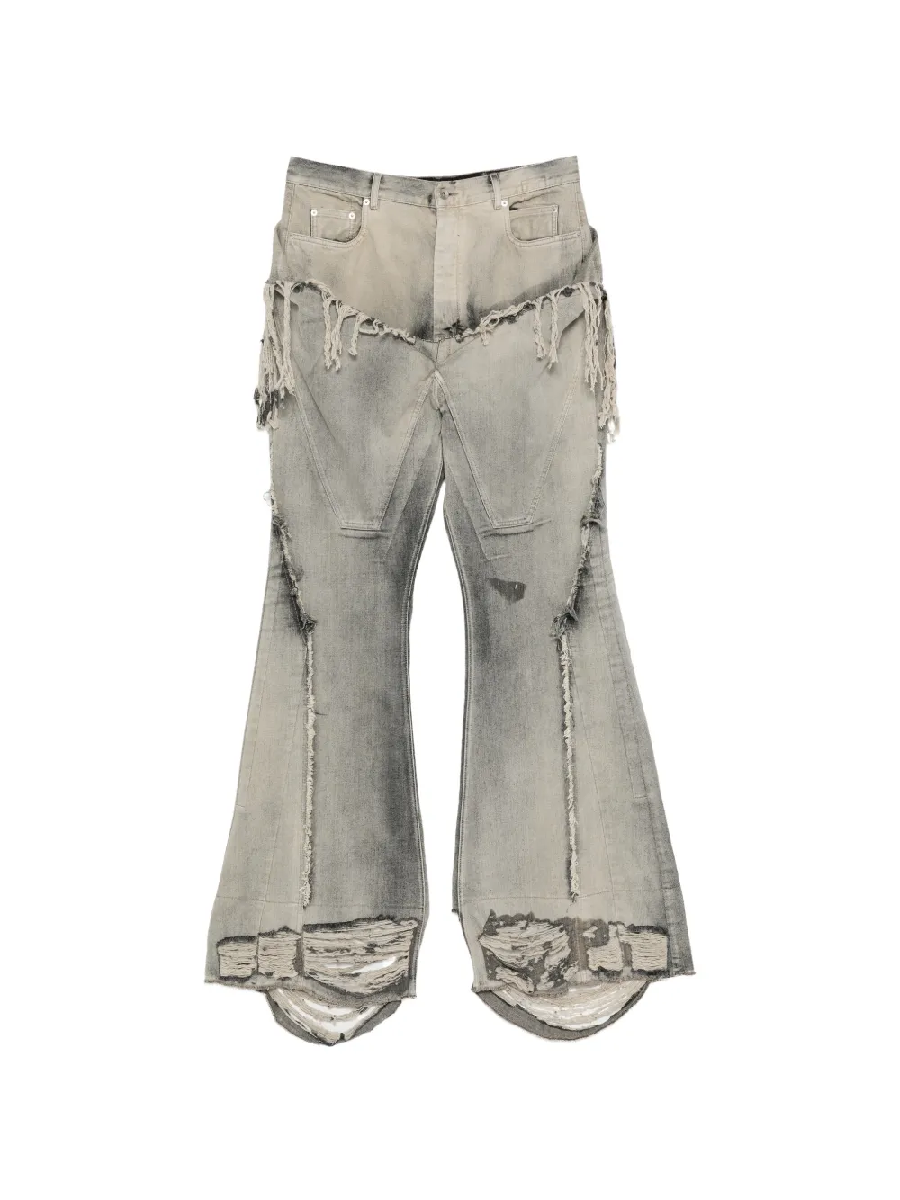 Rick Owens DRKSHDW slivered bootcut jeans Grijs