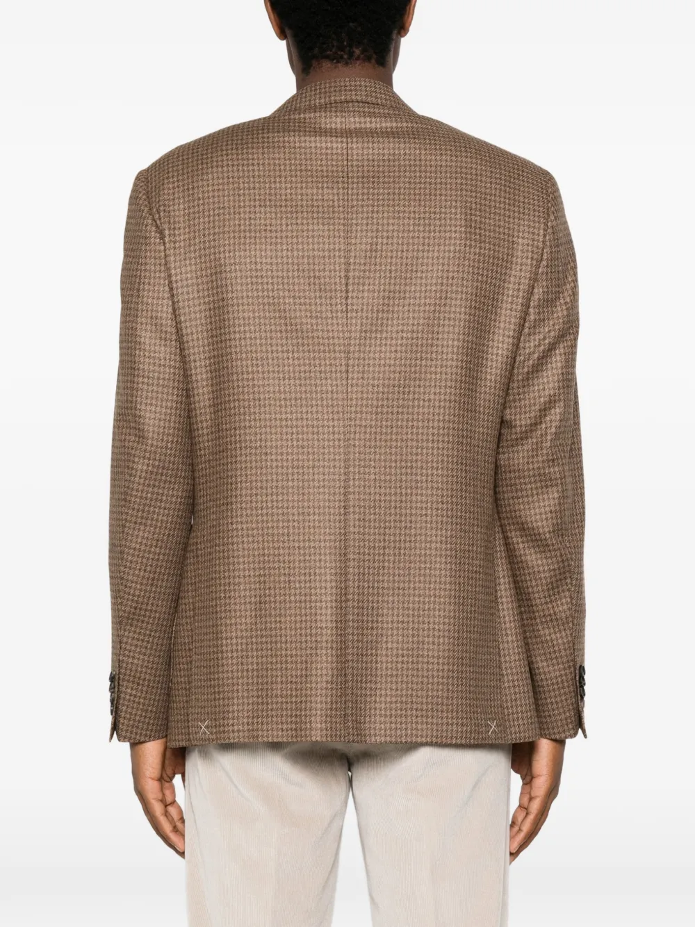 Canali houndstooth-pattern blazer Bruin