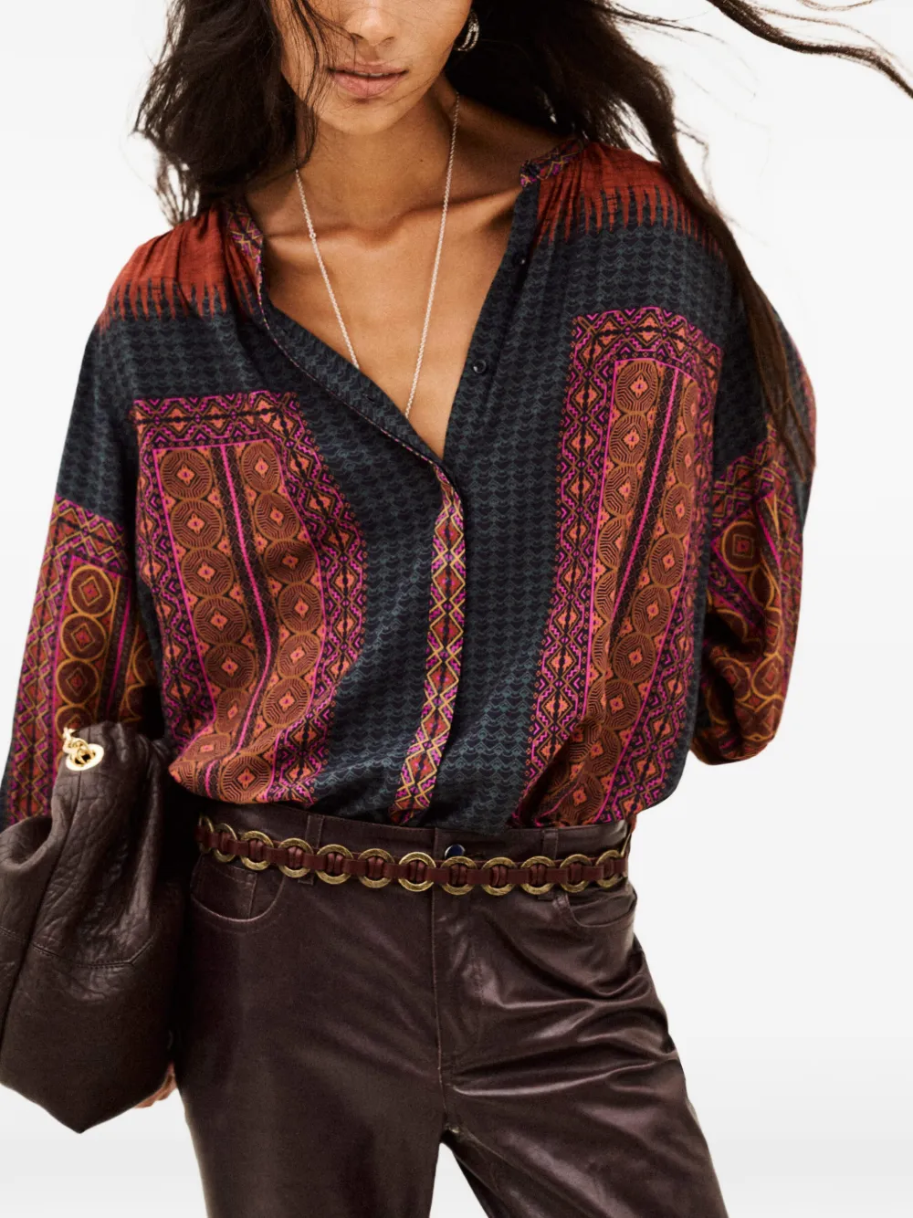Ba&Sh Olivio blouse met geometrische print Rood