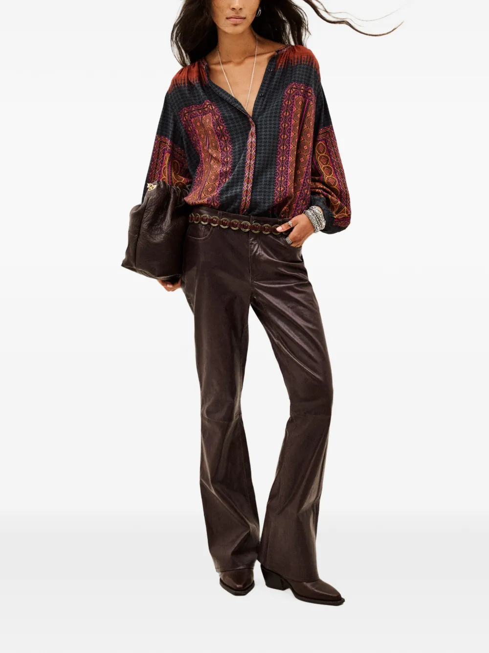 Ba&Sh Olivio blouse met geometrische print Rood