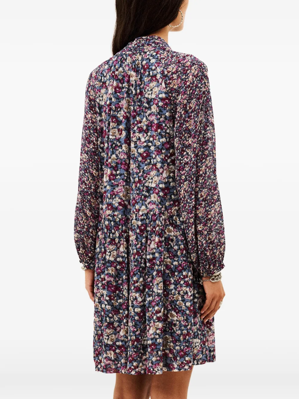 Ba&Sh Kimia mini-jurk met bloemenprint en ruches Blauw
