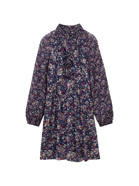 Ba&Sh vestido corto Kimia con estampado floral y volantes