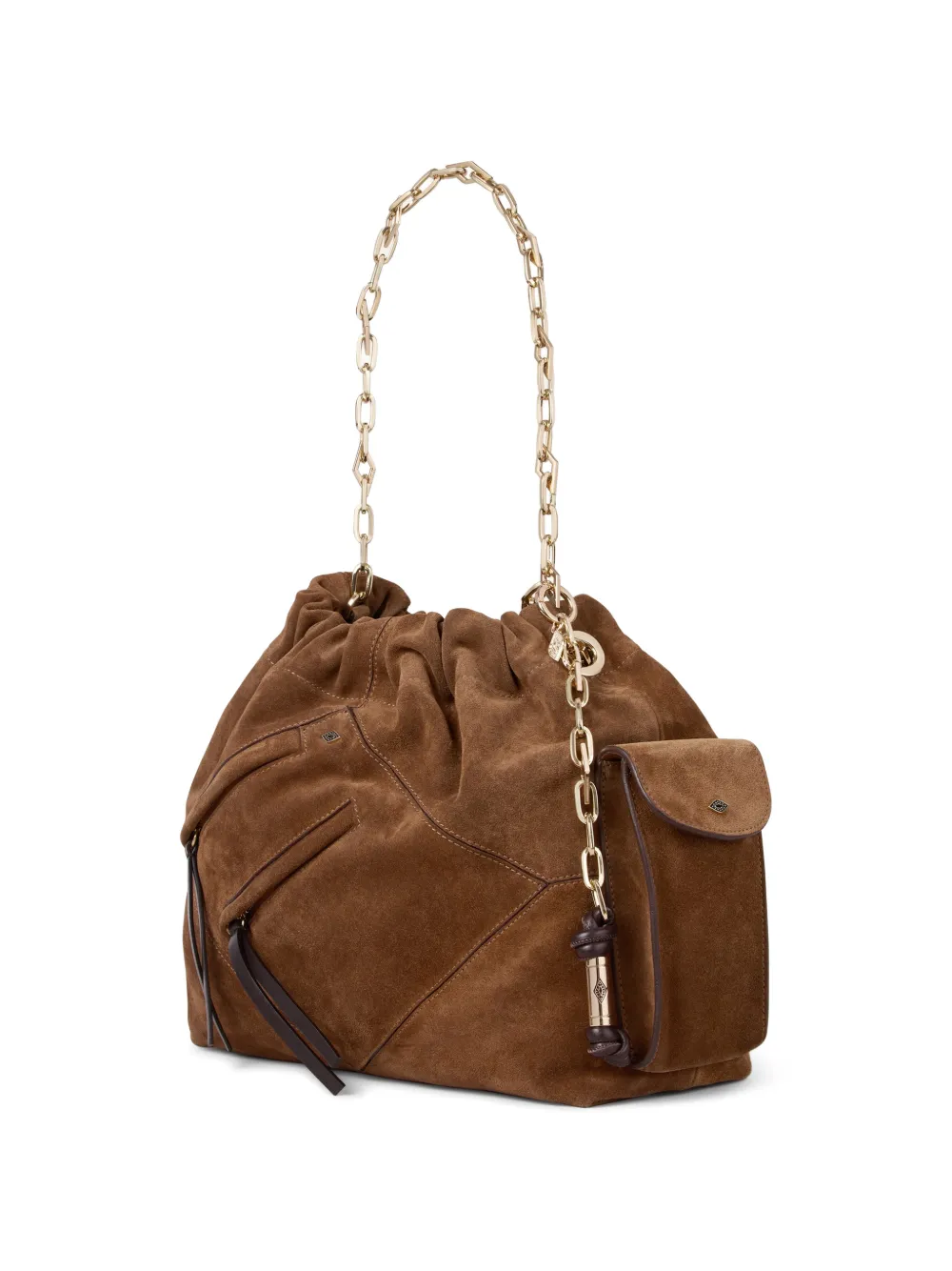 Ba&Sh June schoudertas met ketting Bruin