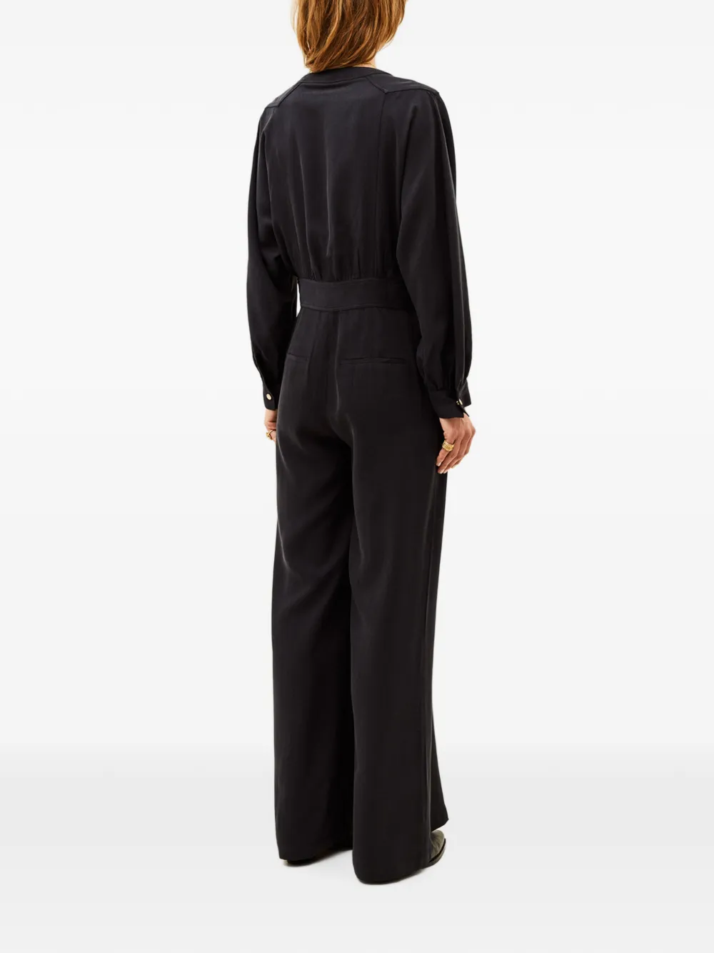 Ba&Sh Pere jumpsuit met trekkoordtaille Zwart