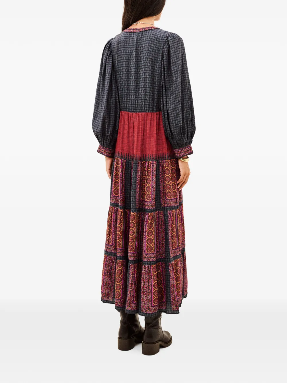Ba&Sh Olly gelaagde midi-jurk met print Rood