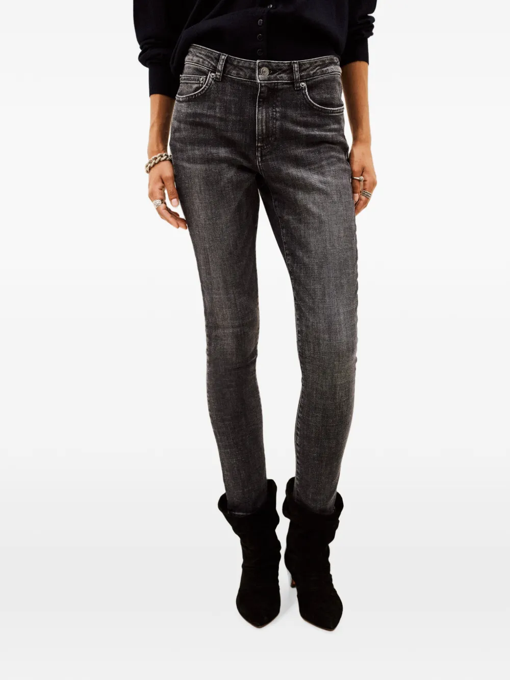 Ba&Sh Niko skinny jeans met vervaagd effect Grijs