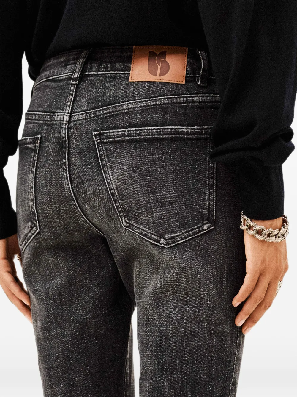 Ba&Sh Niko skinny jeans met vervaagd effect Grijs