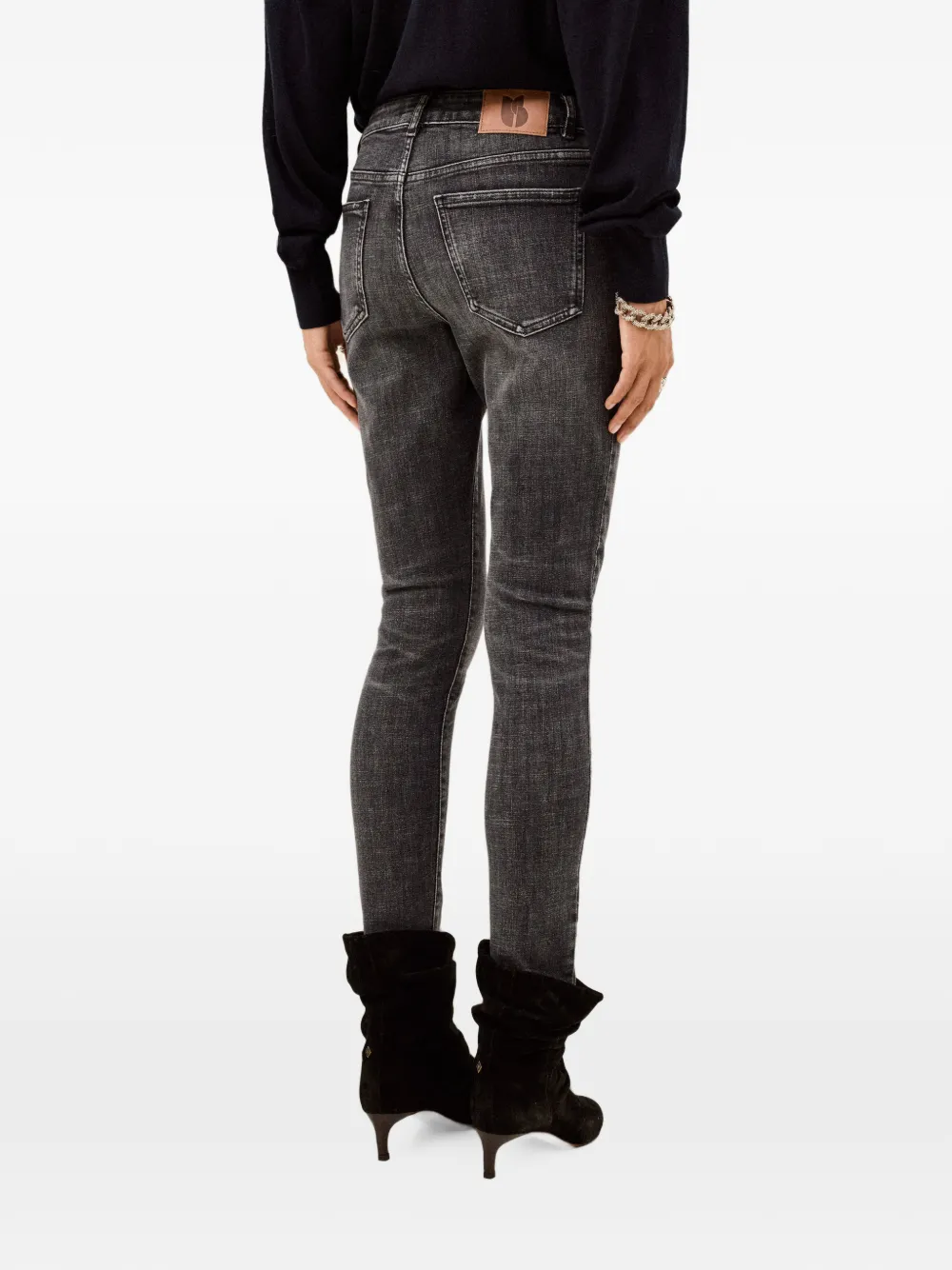 Ba&Sh Niko skinny jeans met vervaagd effect Grijs