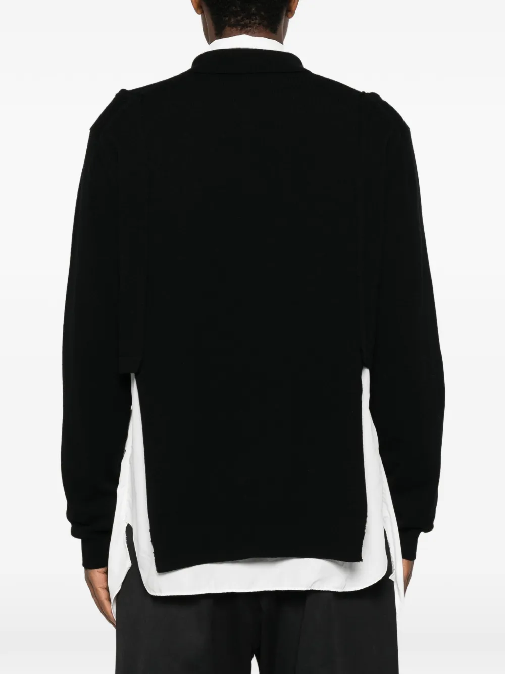 Comme des Garçons Homme Plus Gelaagde trui met lange mouwen Zwart