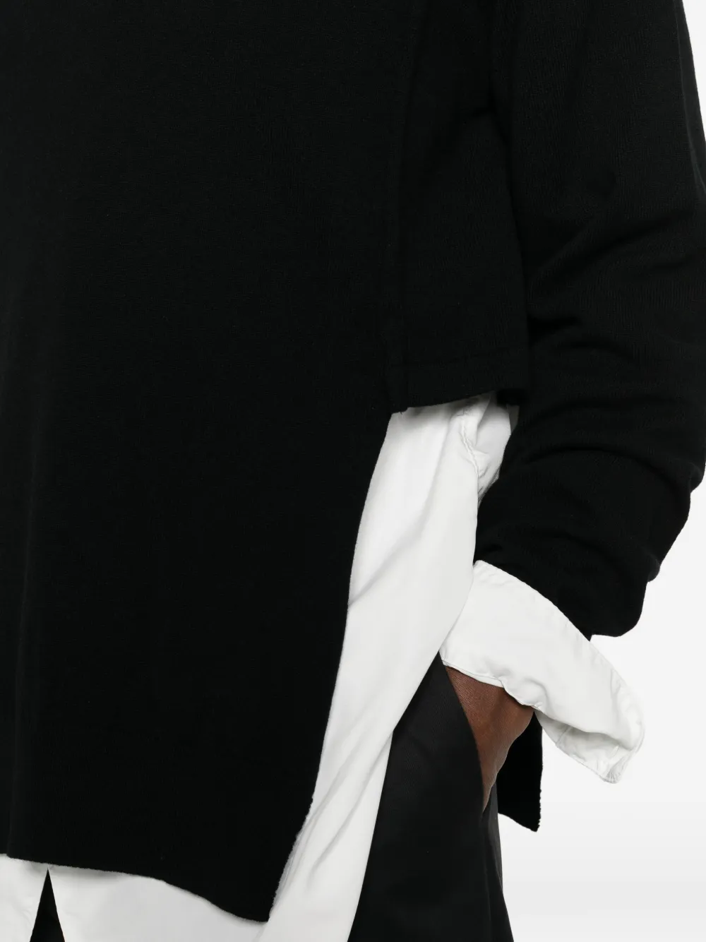 Comme des Garçons Homme Plus Gelaagde trui met lange mouwen Zwart