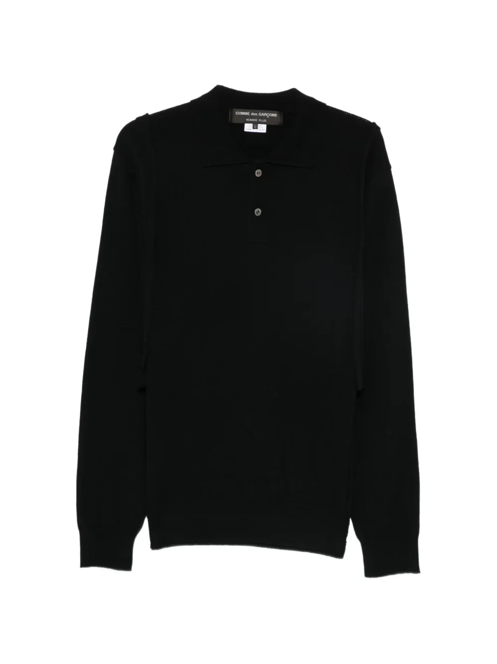 Comme des Garçons Homme Plus long-sleeve layered-detail sweater - Nero