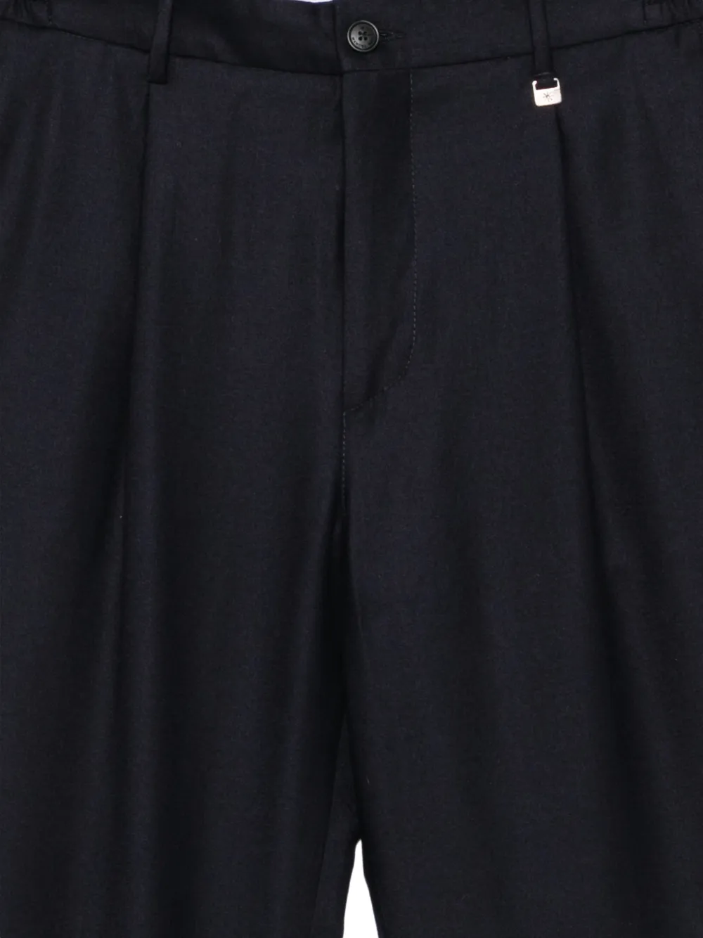 Manuel Ritz pleated straight-leg trousers Blauw