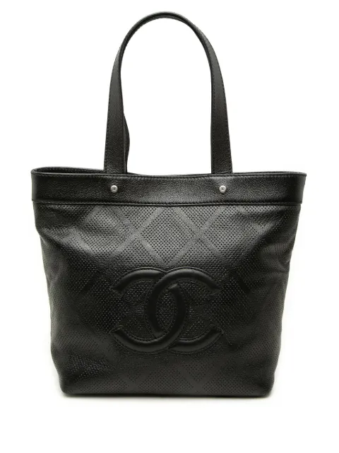 CHANEL Pre-Owned 2006-2008 CC Perforated Lambskin tote bag