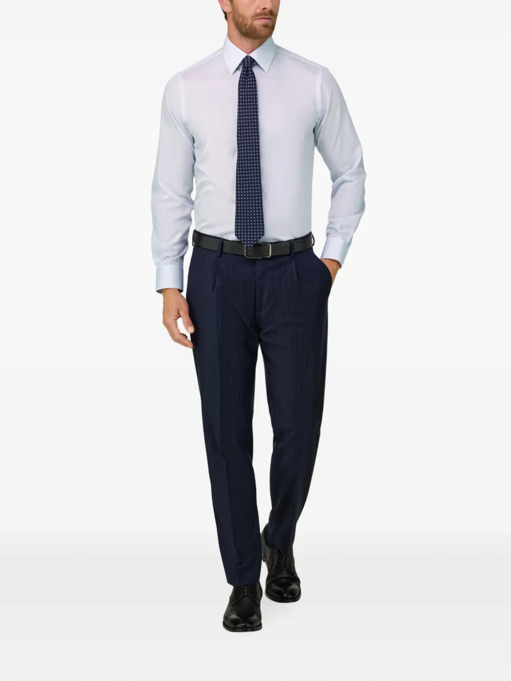 Boggi Milano Gestreept overhemd met regular-fit Blauw
