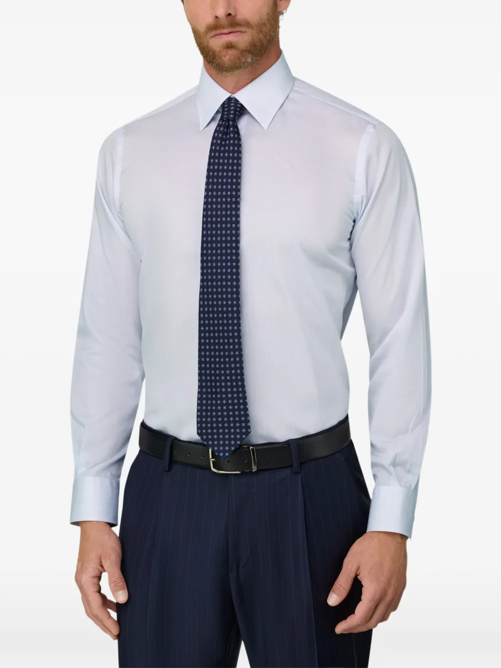 Boggi Milano Gestreept overhemd met regular-fit Blauw