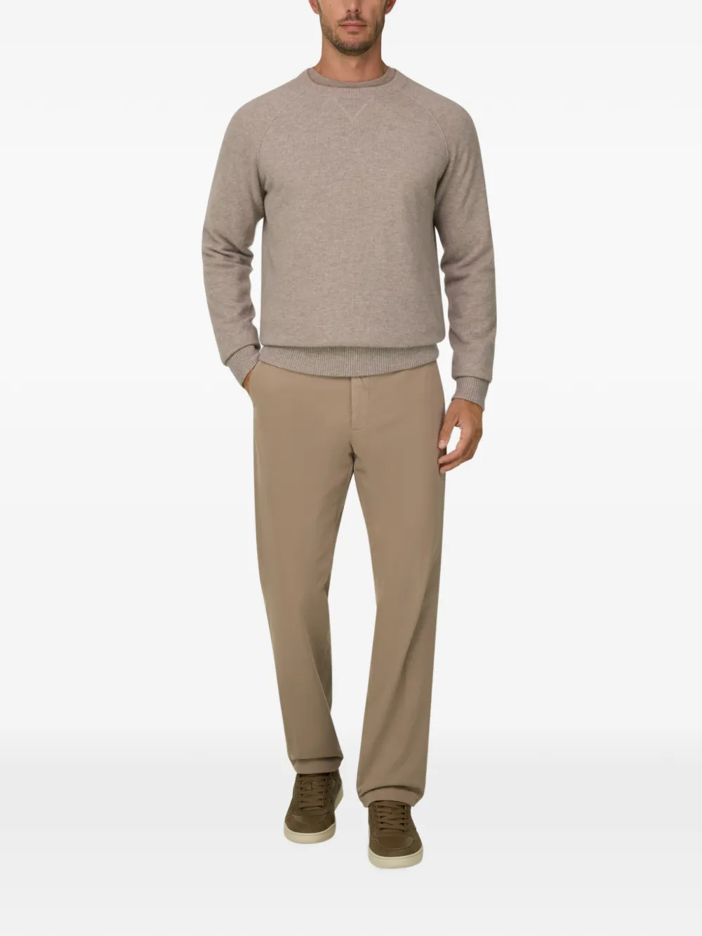 Boggi Milano Stretch katoenen broek Beige