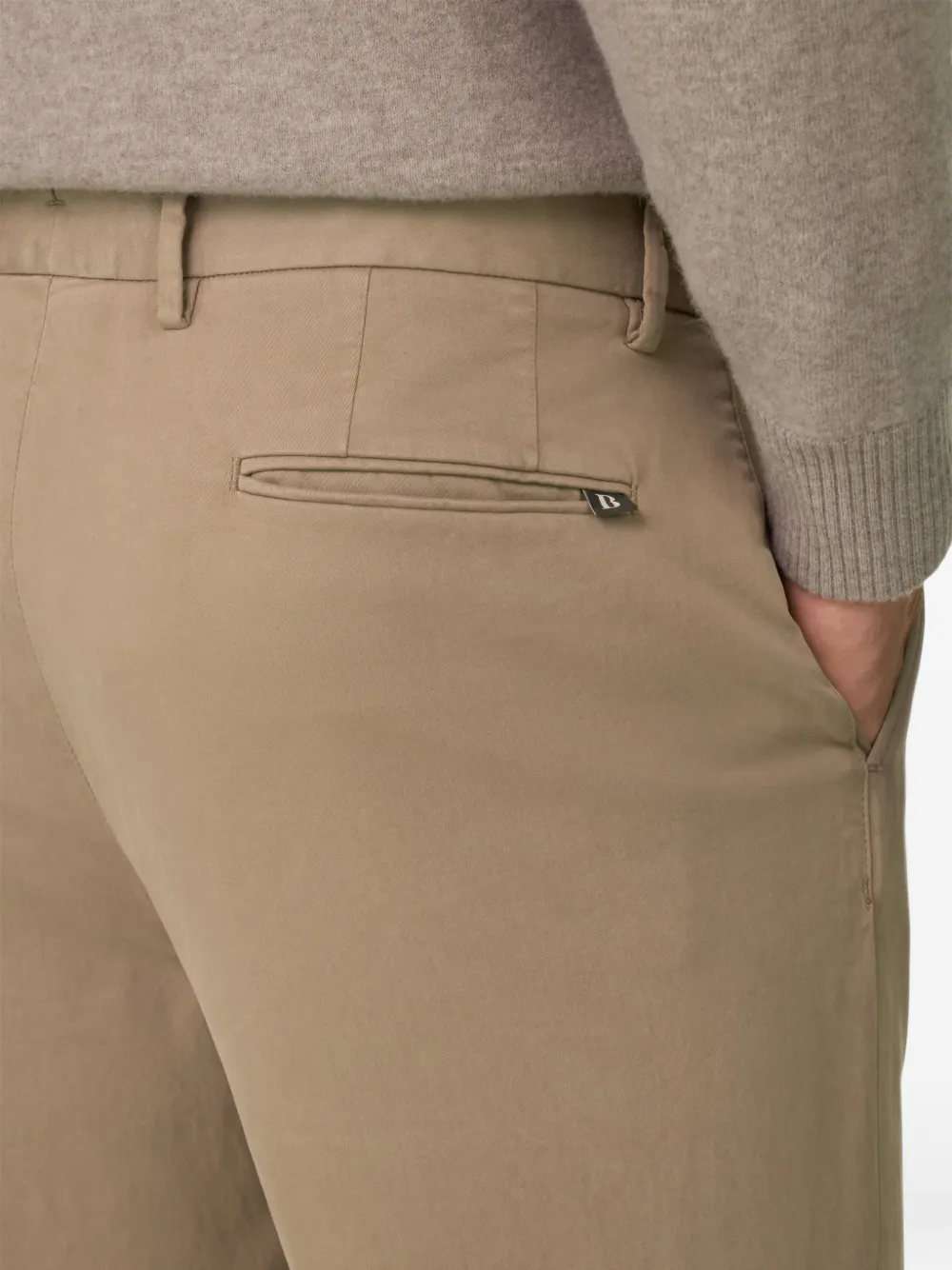 Boggi Milano Stretch katoenen broek Beige