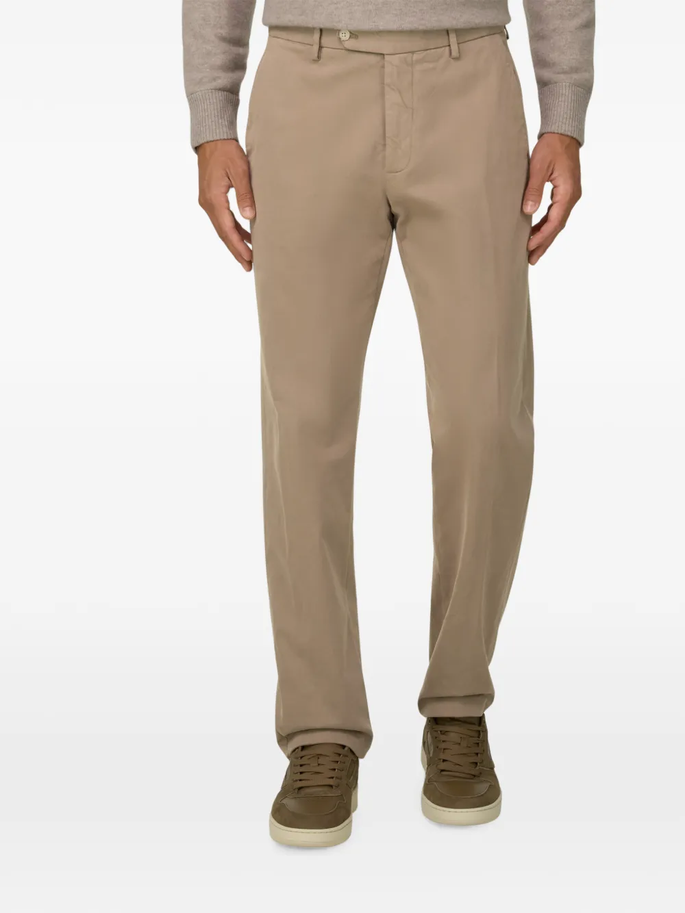 Boggi Milano Stretch katoenen broek Beige