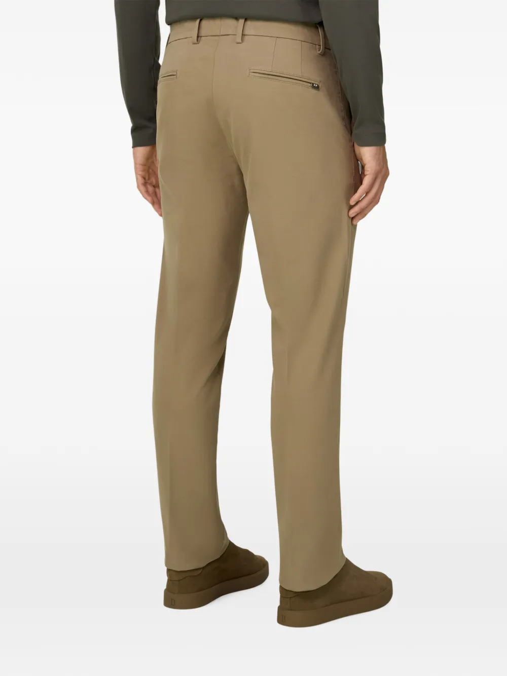 Boggi Milano Broek van stretchkatoen en Tencel -modal Beige