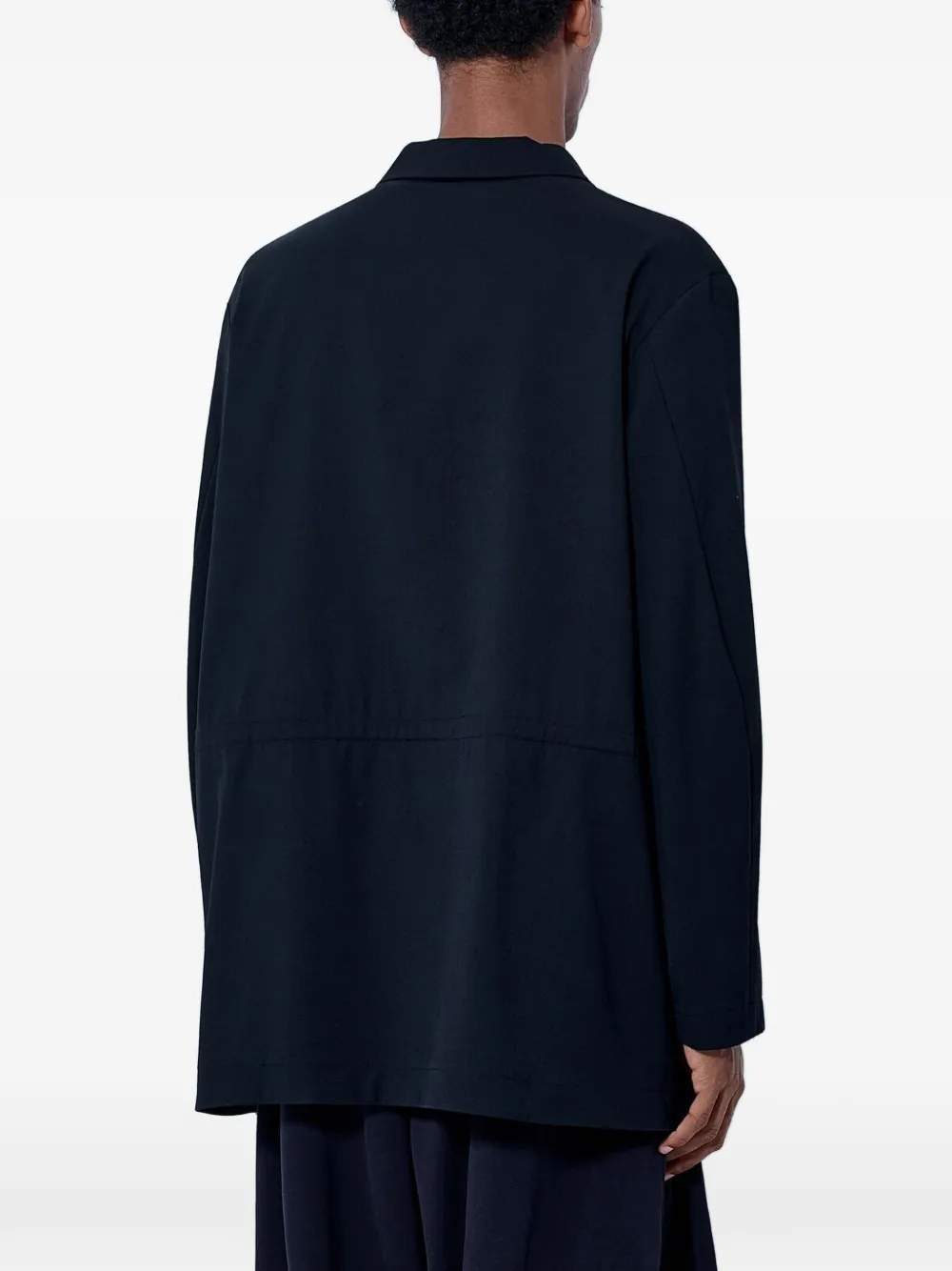 Kiko Kostadinov Jack met gestrikte taille en gekerfde revers Zwart