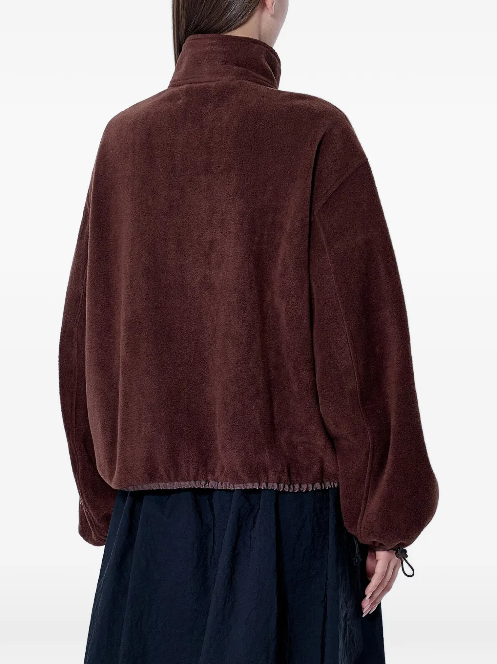 Cecilie Bahnsen bow-embroidered fleece sweater Bruin