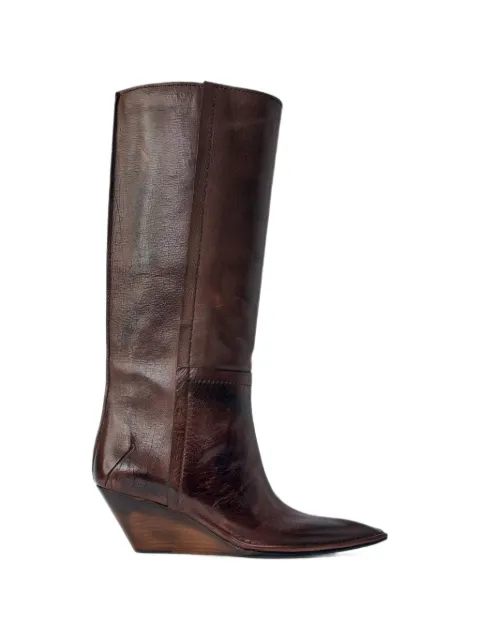 CAPASA MILANO pointed-toe wedge boots