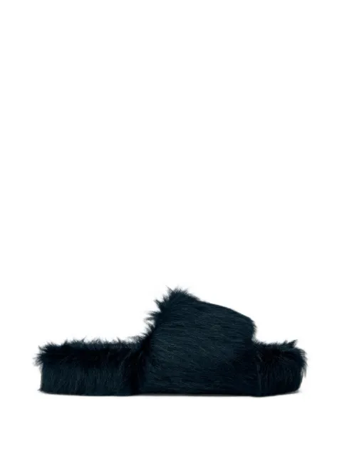 Rick Owens faux-fur slide slides