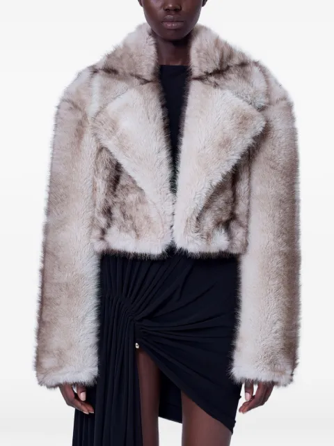 Sportmax faux-fur cropped jacket