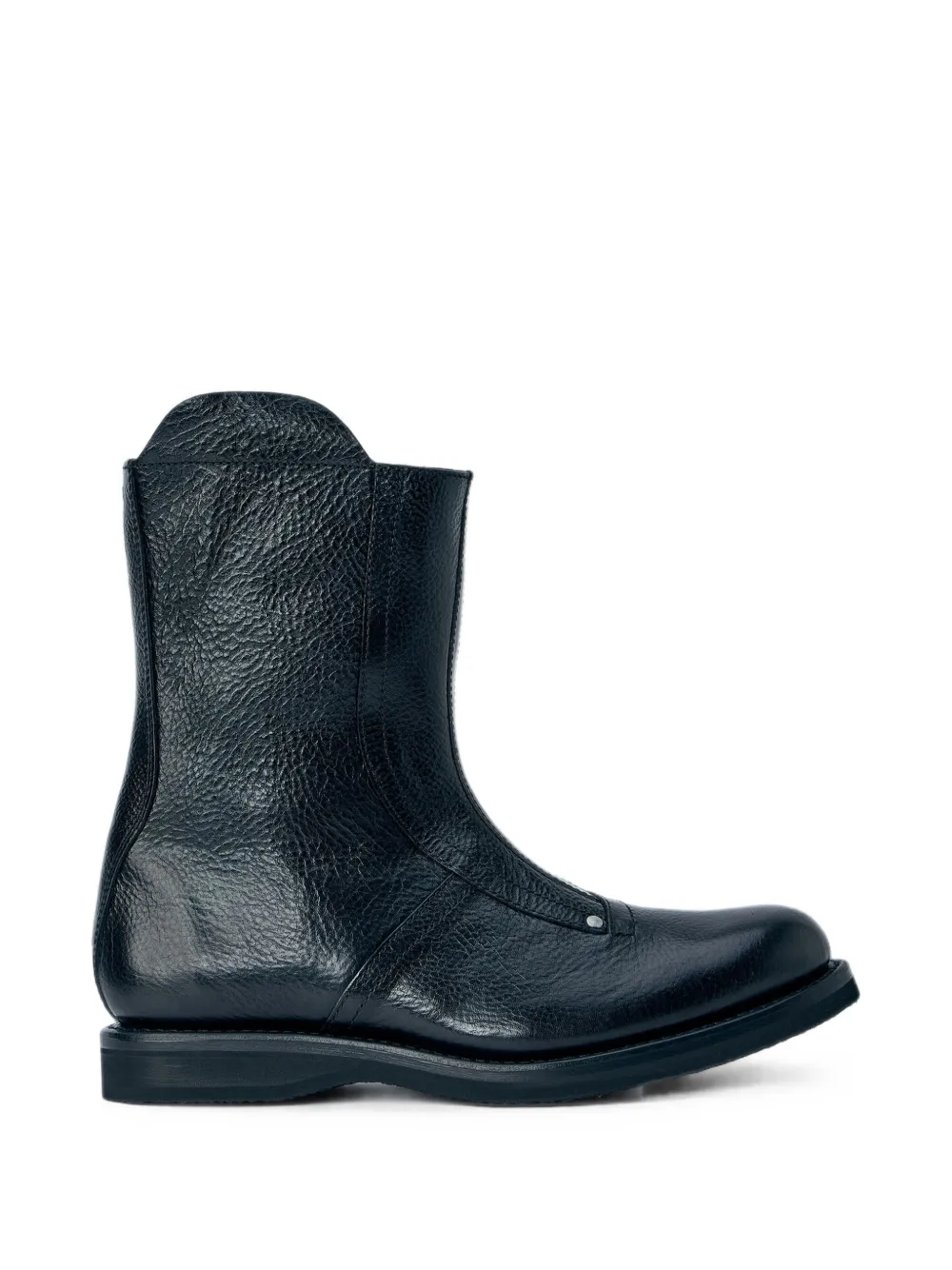 OUR LEGACY Moto textured stitched-detail ankle boots - Noir OUR LEGACY Moto textured stitched-detail ankle boots - Noir