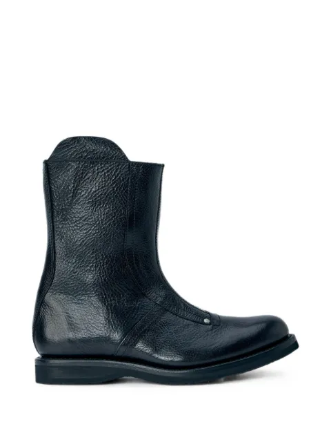 OUR LEGACY Moto textured stitched-detail ankle boots