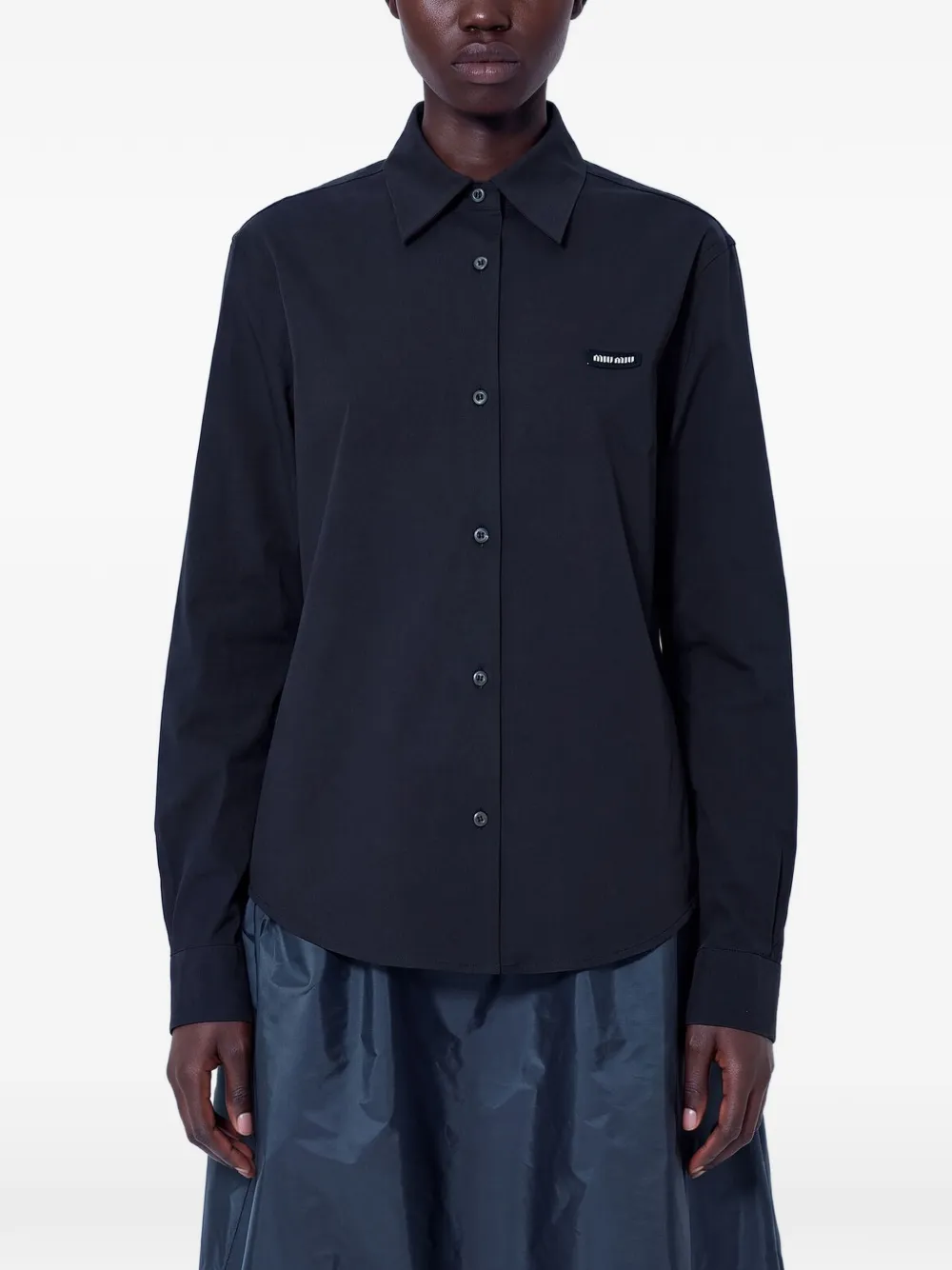 Miu Miu stretch-poplin shirt - Noir Miu Miu stretch-poplin shirt - Noir
