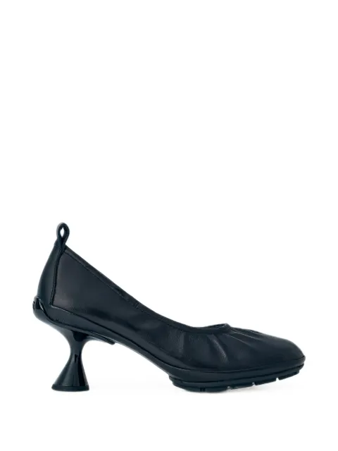 Camper Right Left leather heeled pumps
