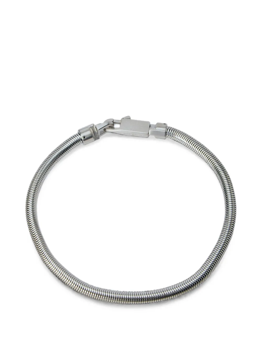 Rick Owens Tower Snake metallic-coil necklace - Silber
