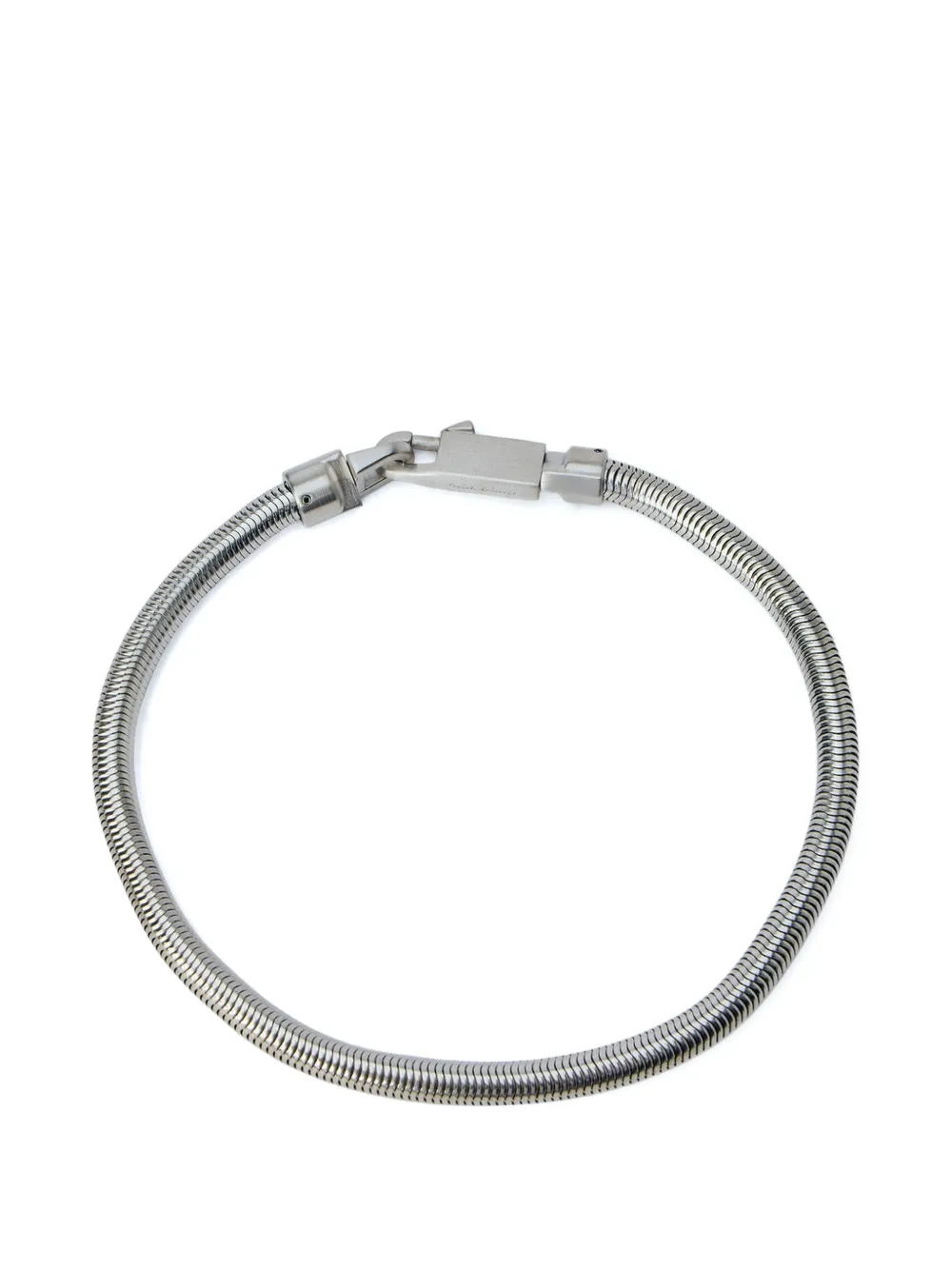Rick Owens Tower Snake metallic-coil necklace - Silber