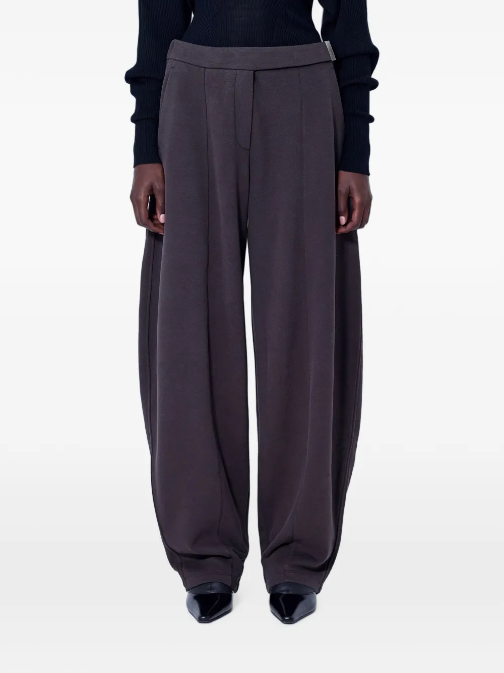 Sportmax pleated palazzo pants - Braun