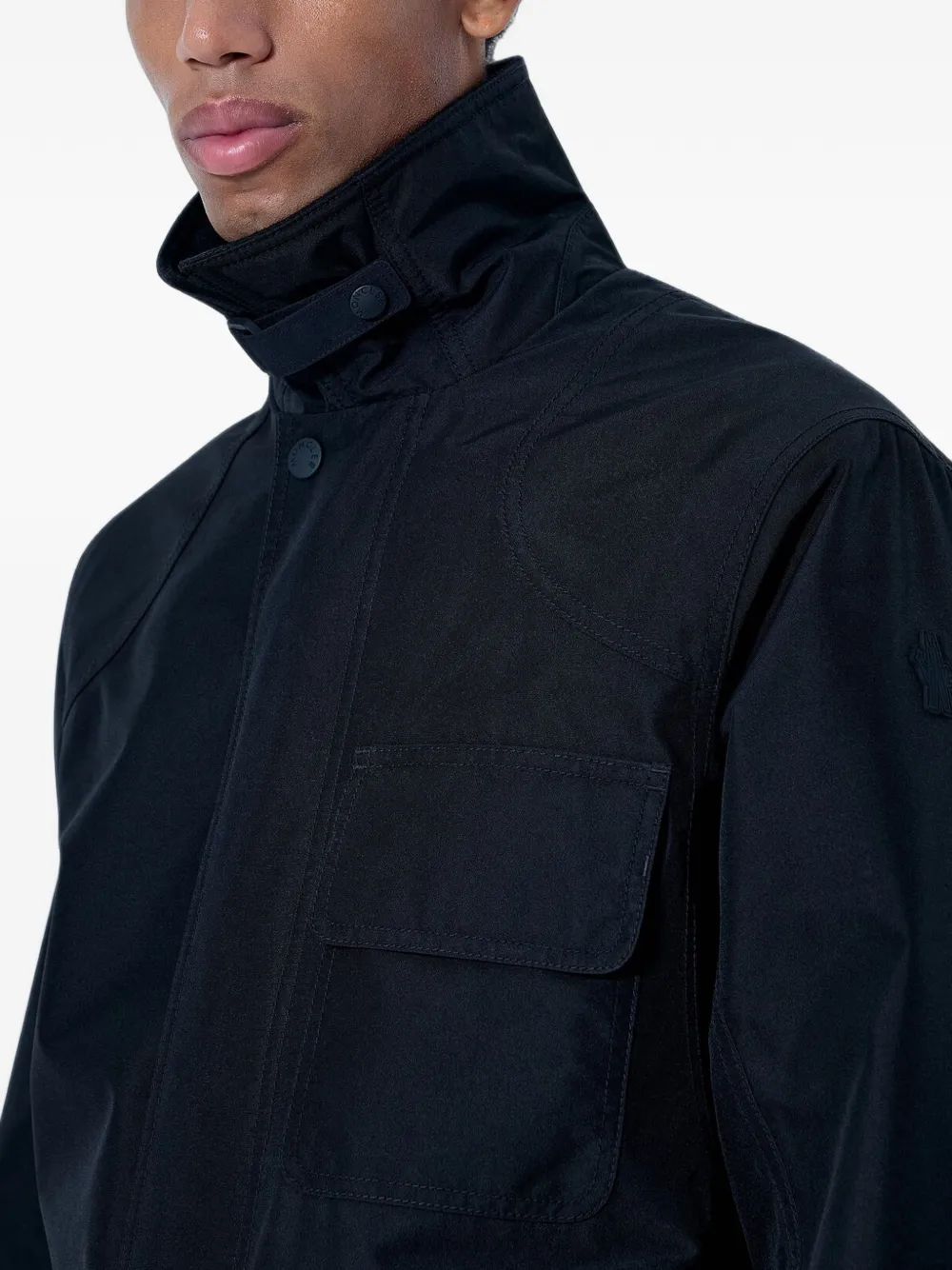 Moncler Grenoble Andes high-neck flap-pocket ski jacket Zwart
