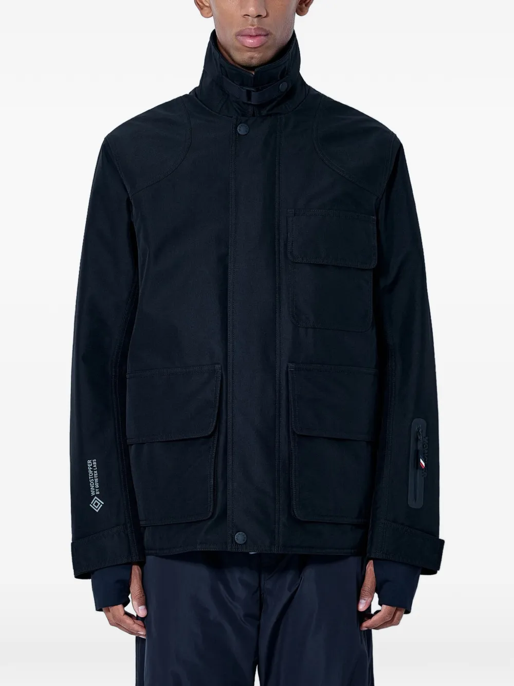 Moncler Grenoble Andes high-neck flap-pocket ski jacket Zwart